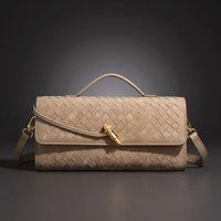 Winona Woven Crossbody Bag in Biege