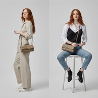 Winona Woven Crossbody Bag in Espresso Brown