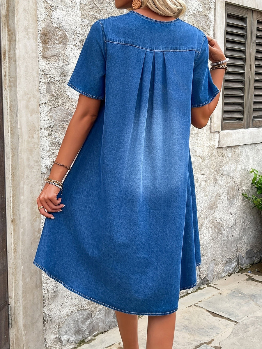 Winslet™ Timeless Denim Dress in Blue