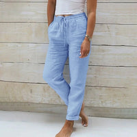Wolf Casual Cotton Trousers in Blue
