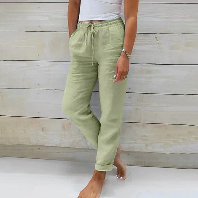 Wolf Casual Cotton Trousers in Green