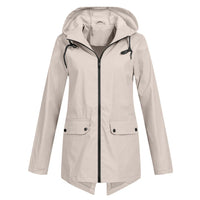 Wolf Jacket with Hood in Beige
