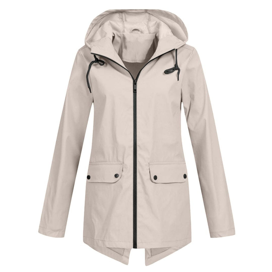 Wolf Jacket with Hood in Beige
