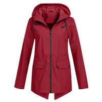 Wolf Jacket with Hood in Red