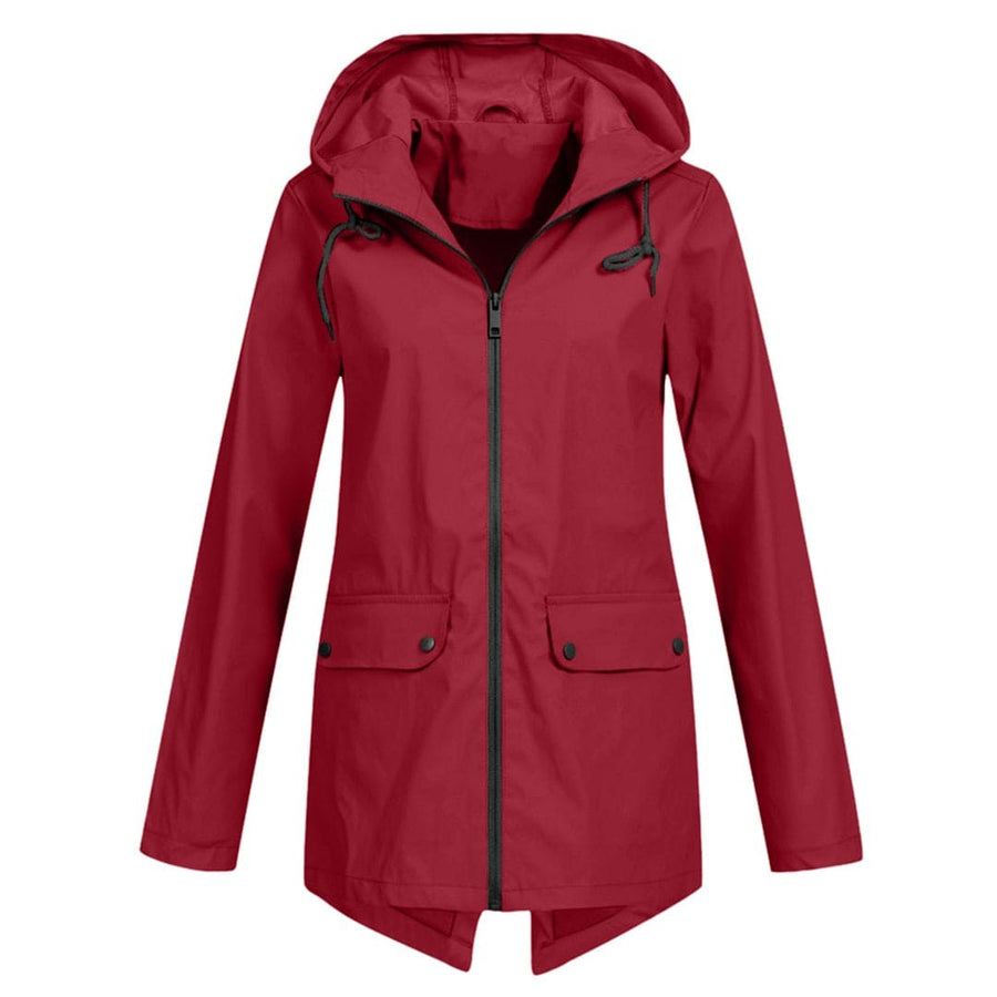 Wolf Jacket with Hood in Red