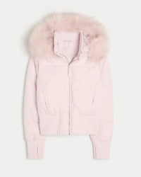 Jacqueline | Women's Cropped Puffer Jacket with Trimmed Hood