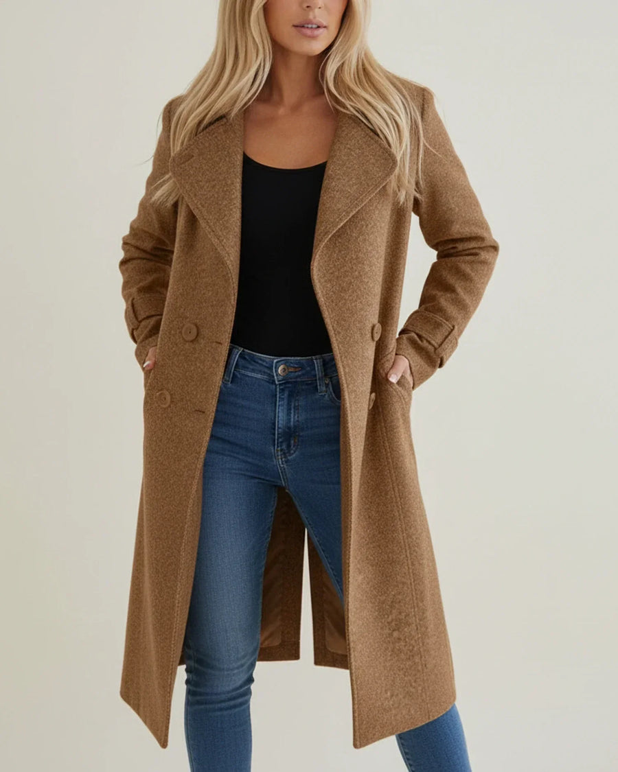 Natalie | Women's Long Double Breasted Winter Coat