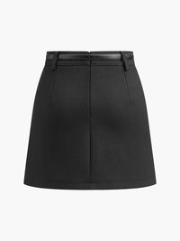Mia | Women's Belted Mini Skirt Mid-Rise Regular Fit