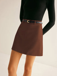 Mia | Women's Belted Mini Skirt Mid-Rise Regular Fit
