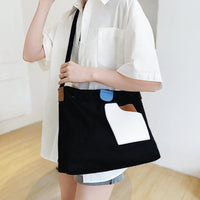Madison | Women's Canvas Color-Block Shoulder Hobo Bag Adjustable Strap