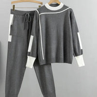Phoebe | Women's Casual Knit Two-Piece Jogger Pants Set