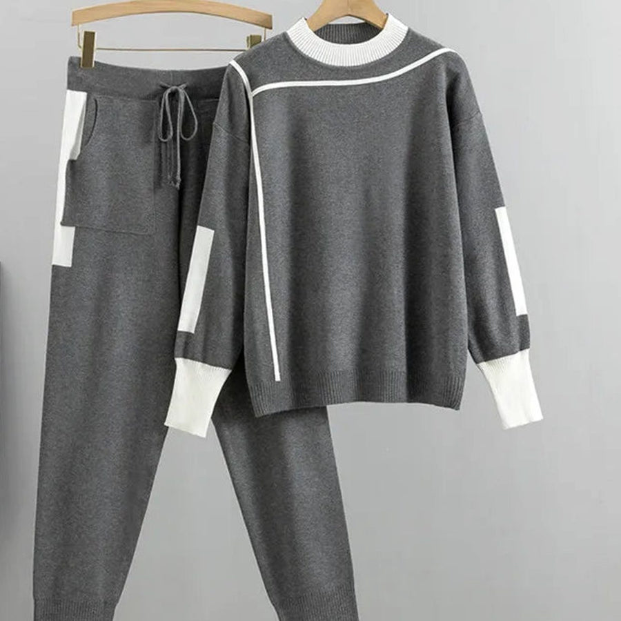 Phoebe | Women's Casual Knit Two-Piece Jogger Pants Set