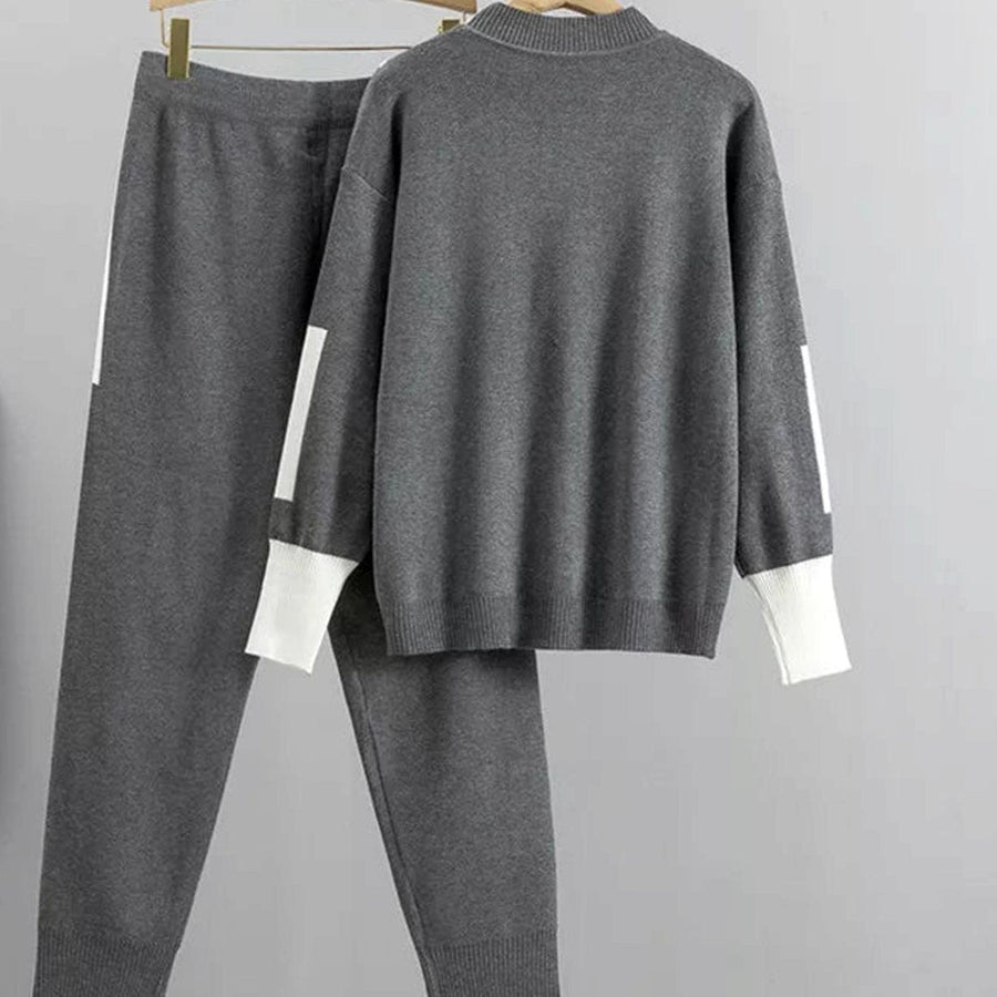 Phoebe | Women's Casual Knit Two-Piece Jogger Pants Set