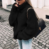 Emily | Women's Chunky Knit Oversized Turtleneck Sweater Relaxed Fit