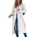 Lily | Women's Coat Long Double-Breasted Belted Trench Coat