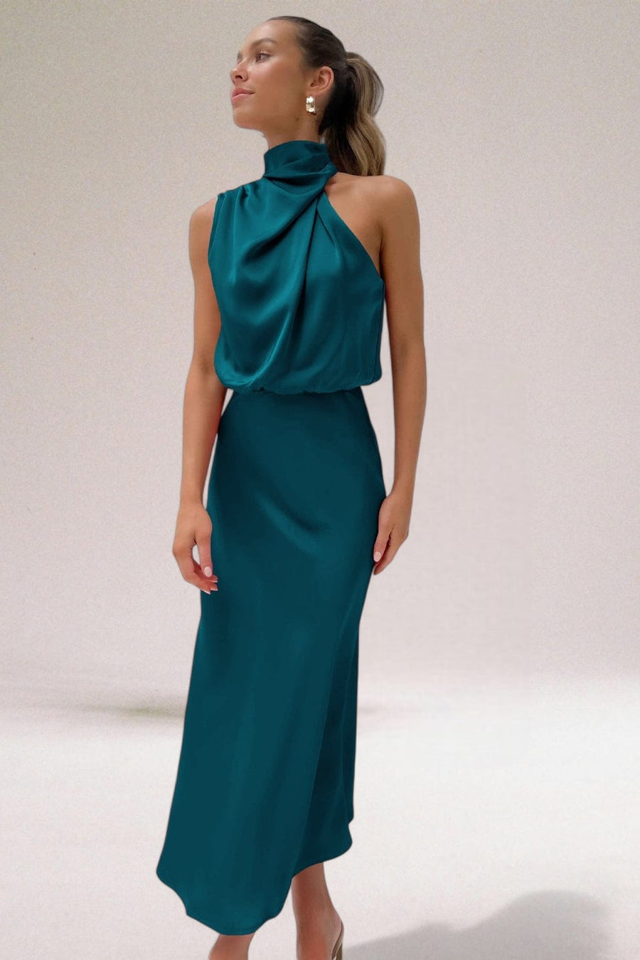 ARDEN | HALTER MIDI DRESS
