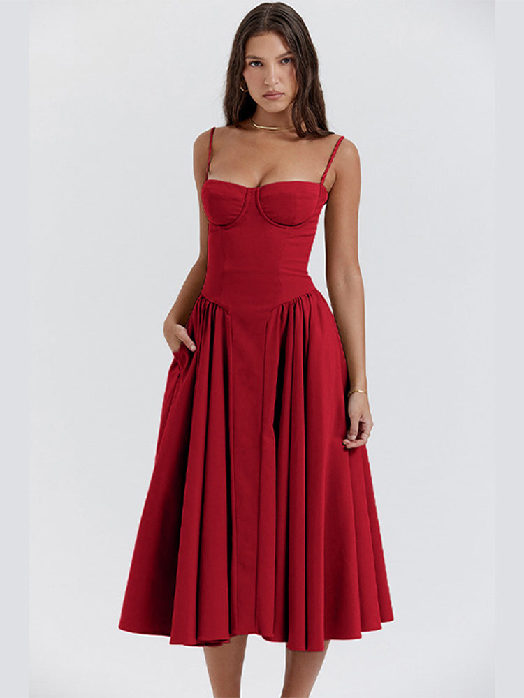 AVALON | CORSET MIDI DRESS