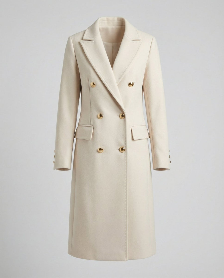 Sienna | Women's Double-Breasted Long-Line Polyester Coat