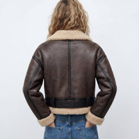 Mia | Women's Double-Sided Shearling Bomber Jacket