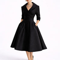 Willow | Women's Fall Wedding Guest Dresses Structured A-Line Midi Dress