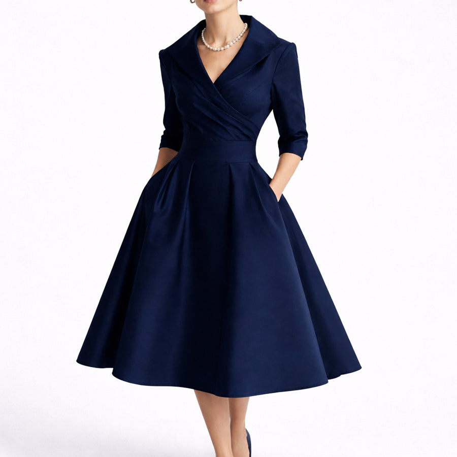 Willow | Women's Fall Wedding Guest Dresses Structured A-Line Midi Dress