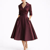 Willow | Women's Fall Wedding Guest Dresses Structured A-Line Midi Dress