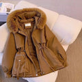 Emily | Women's Faux Fur Hooded Fleece-Lined Winter Coat Drawstring Waist
