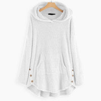 Olivia | Women's Fleece Hooded Zip-Up Sweater Plush Cat Pocket Jumper