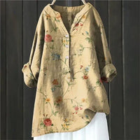 Willow | Women's Floral Blouse Relaxed Fit Long Sleeve