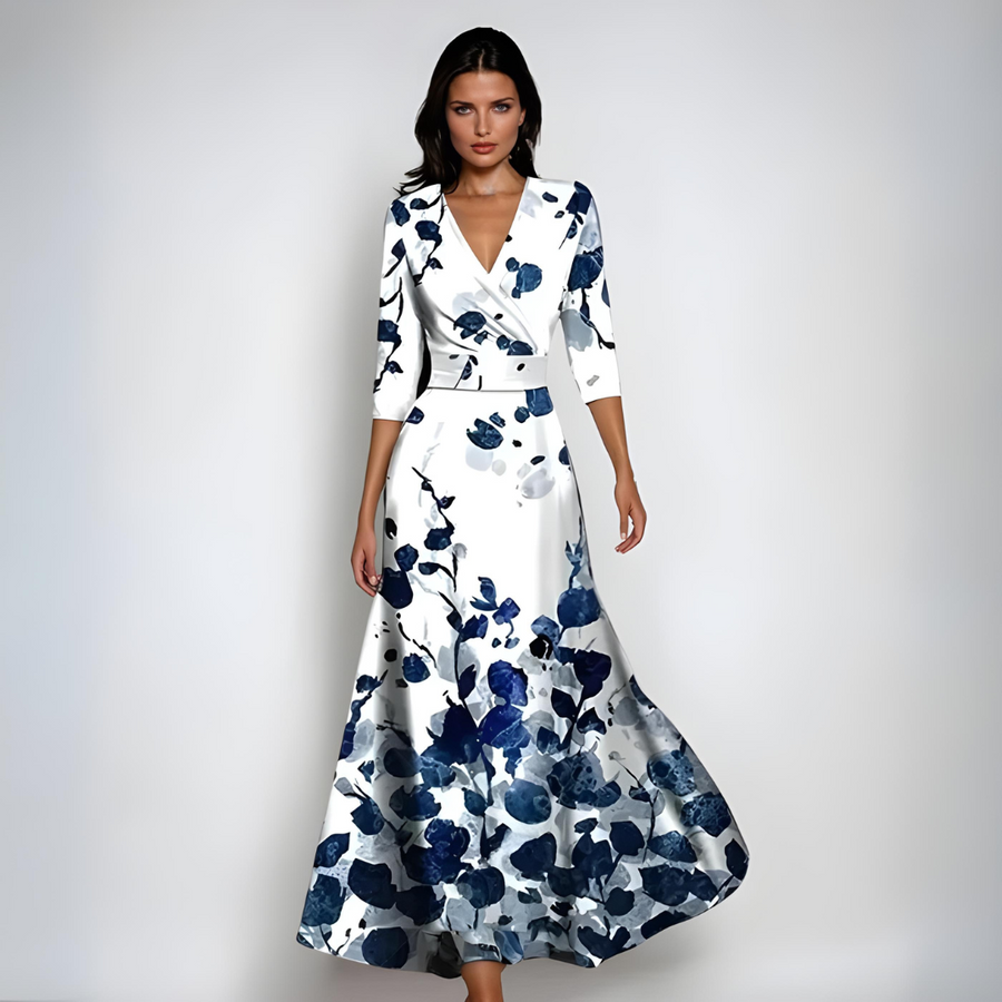 CELESTINE | V NECK MAXI DRESS