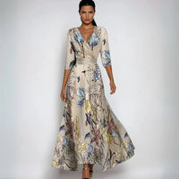 CELESTINE | V NECK MAXI DRESS