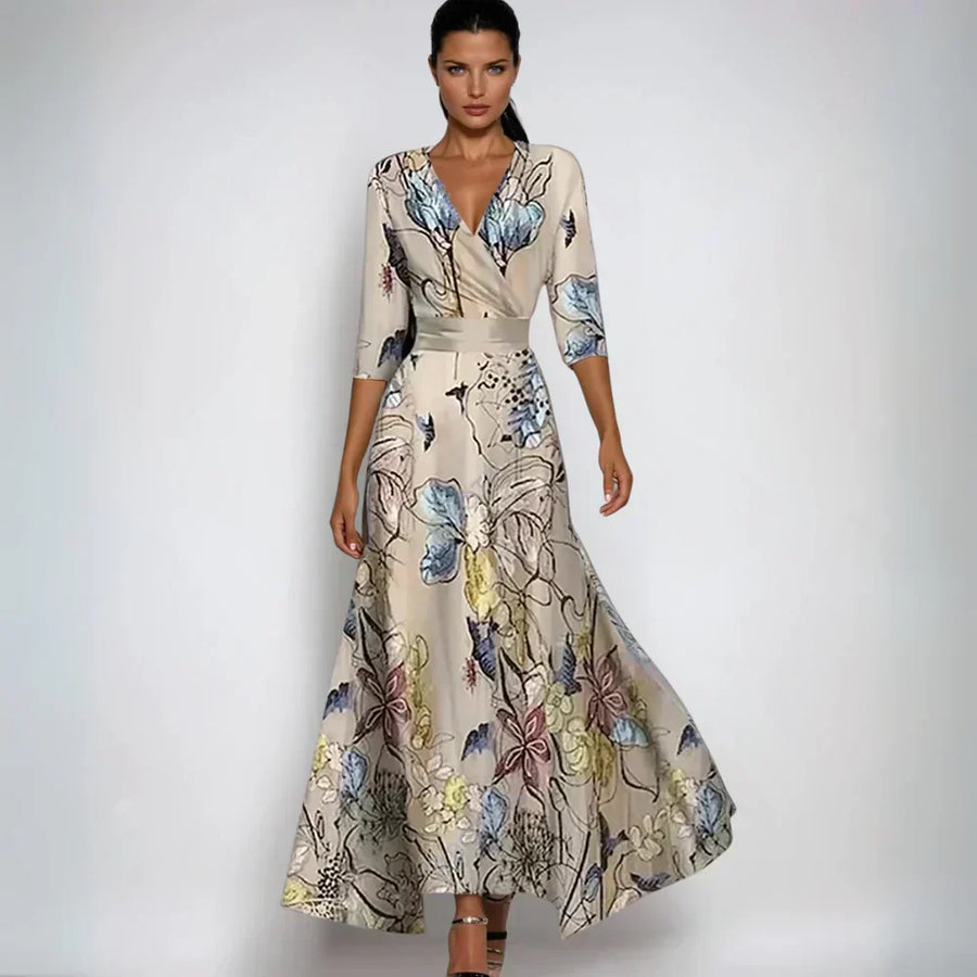 CELESTINE | V NECK MAXI DRESS