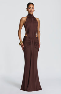 DOVE | HALTER MAXI DRESS