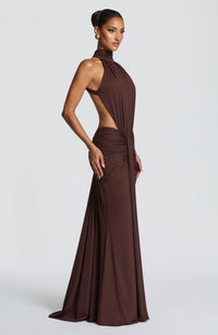 DOVE | HALTER MAXI DRESS