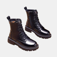 Rosie | Women's Fur-Lined Lace-Up Leather Ankle Boots