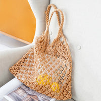 Evelyn | Women's Handwoven Macrame Cotton Mesh Market Tote Bag