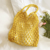 Evelyn | Women's Handwoven Macrame Cotton Mesh Market Tote Bag