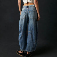 Olivia | Women's High-Waist Barrel-Leg Relaxed-Fit Denim Jeans