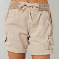 Freya | Women's High-Waisted Cargo Shorts with Drawstring