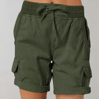 Freya | Women's High-Waisted Cargo Shorts with Drawstring