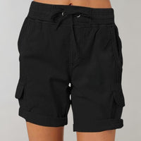 Freya | Women's High-Waisted Cargo Shorts with Drawstring