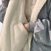Women's Hooded Jacket with Plush-Lined Hood and Zip-Front Closure