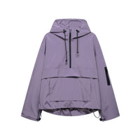 Florence | Women's Hooded Pullover Anorak Quilted Jacket Windproof Half-Zip