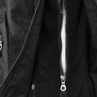 Women's Hooded Zip-Front Jacket with Multiple Zip Pockets and Drawstring Hood