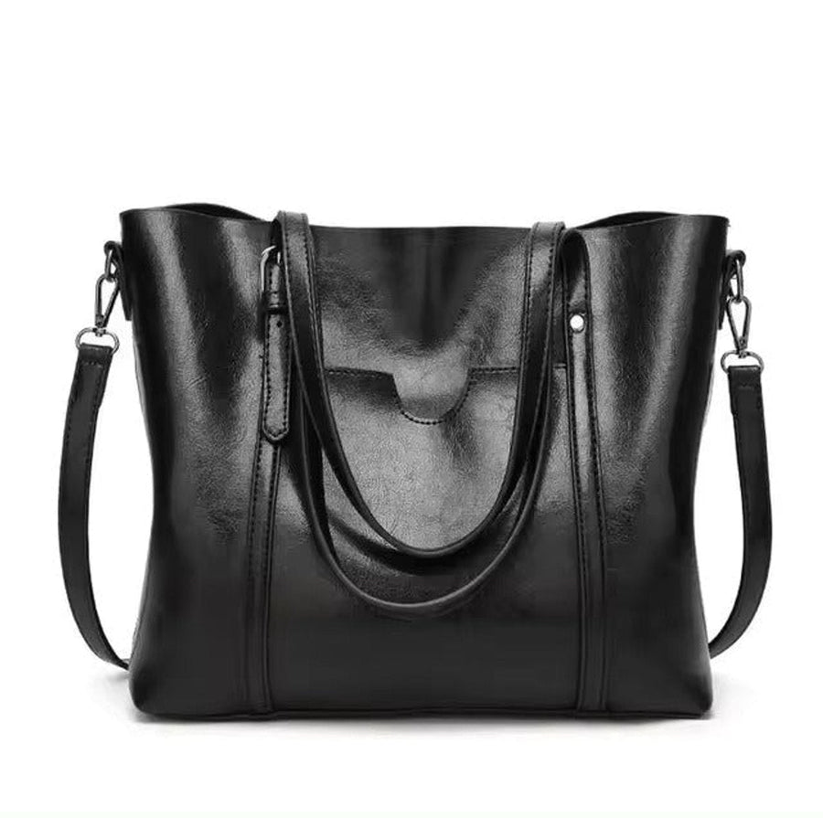 Aria | Women's Large Leather-Look Shoulder Tote Bag Crossbody Handbag