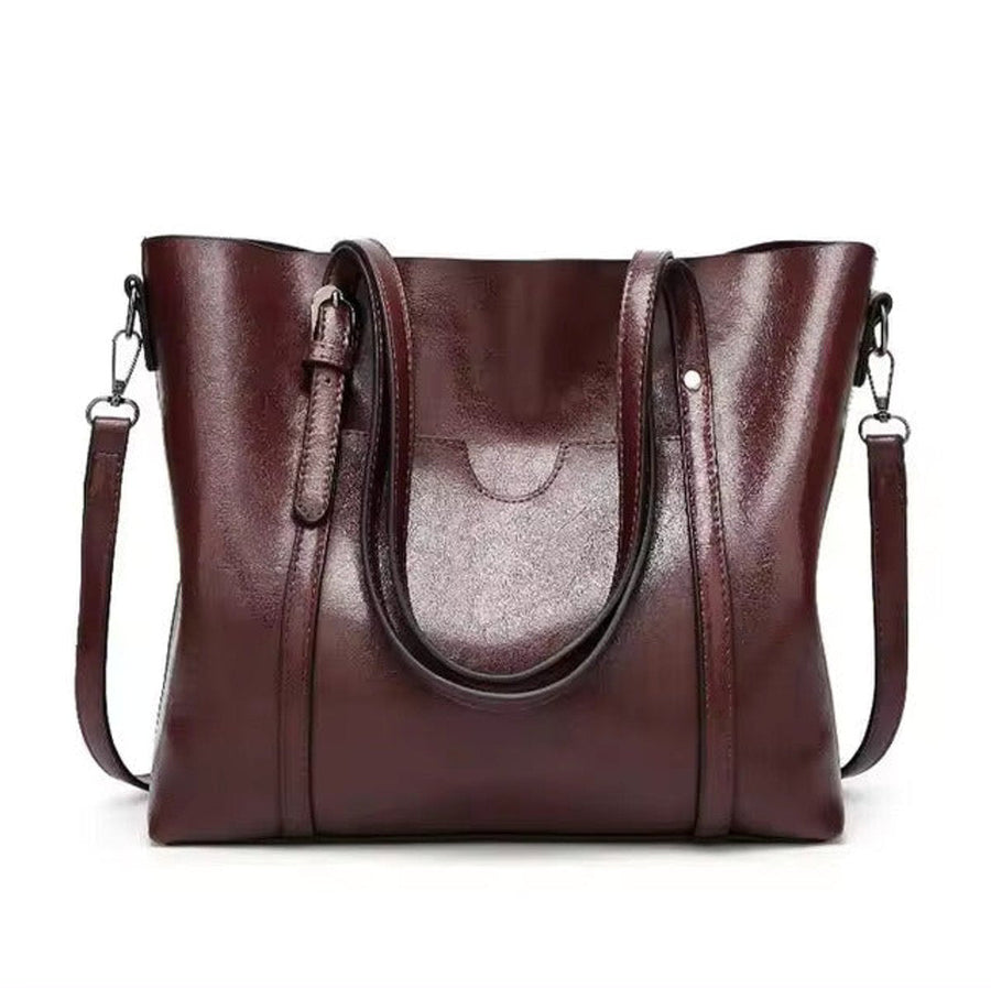 Aria | Women's Large Leather-Look Shoulder Tote Bag Crossbody Handbag