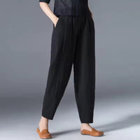 Ivy | Women's Lightweight Elastic-Waist Tapered Ankle Trousers