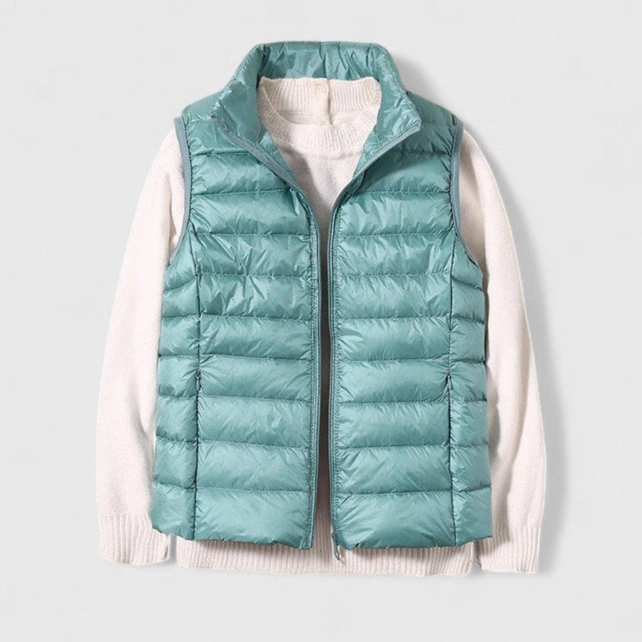 Isla | Women's Lightweight Quilted Puffer Vest Sleeveless Zip-Up Gilet