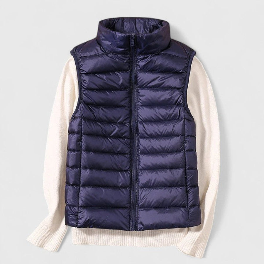 Isla | Women's Lightweight Quilted Puffer Vest Sleeveless Zip-Up Gilet