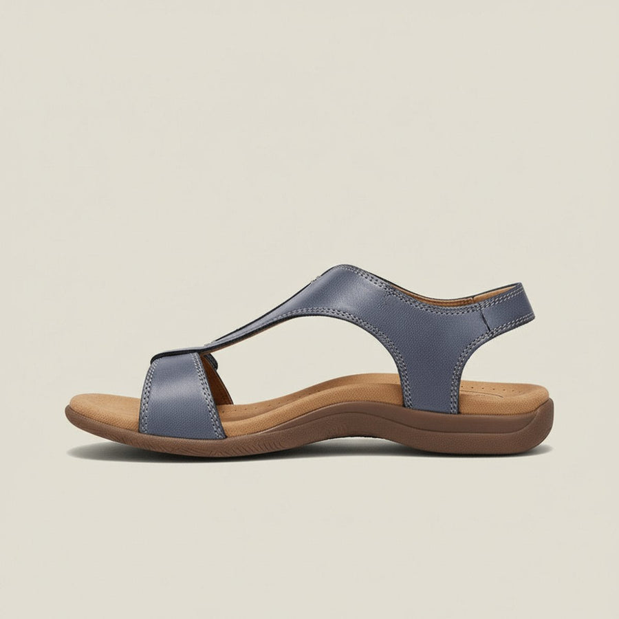 Evelyn | Women's Open-Toe Hook-Loop T-Strap Comfortable Sandals